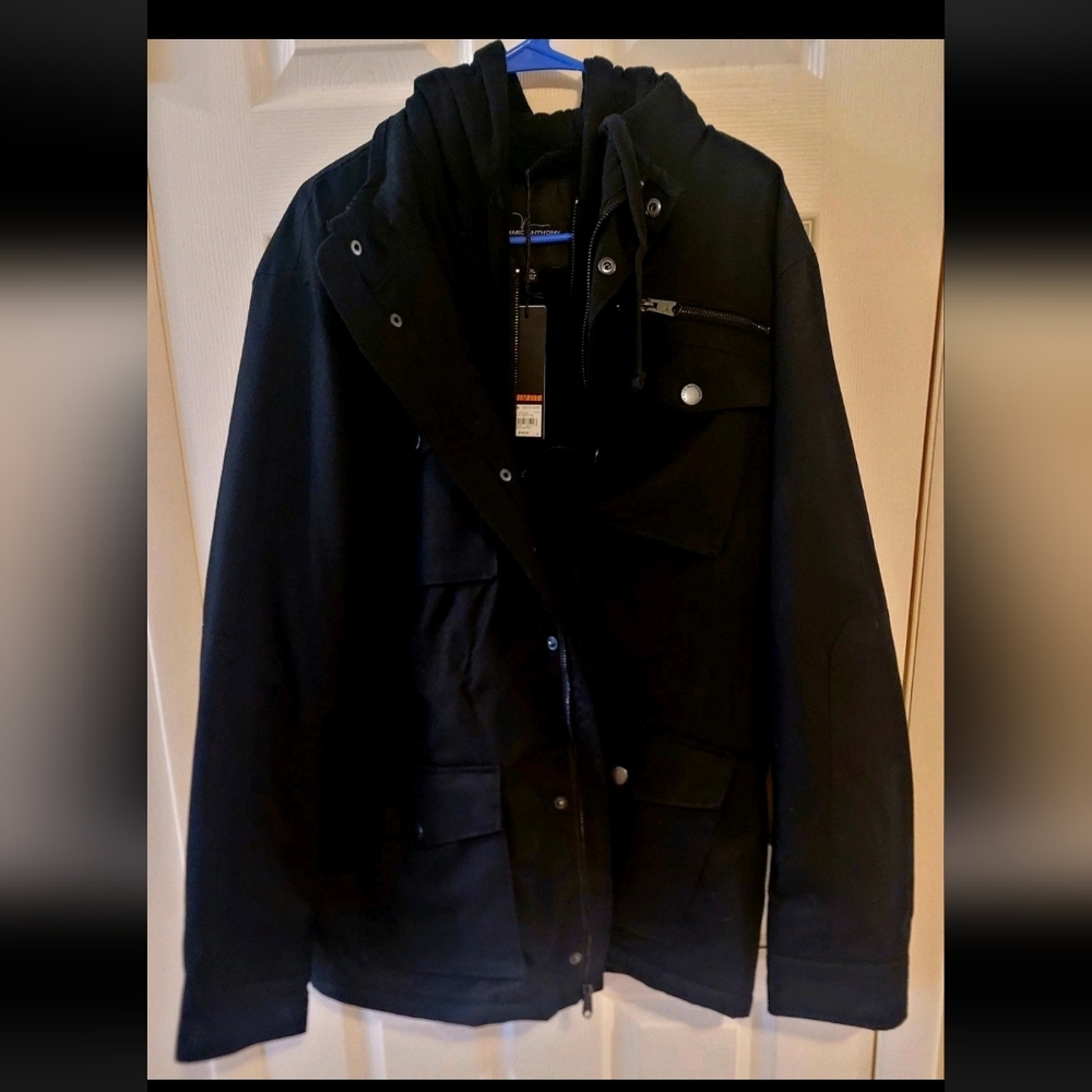 MARC ANTHONY FULL ZIP JACKET BUTTON DOWN NWT KOHLS $180 SLIM FIT XXL SHERPA NEW!